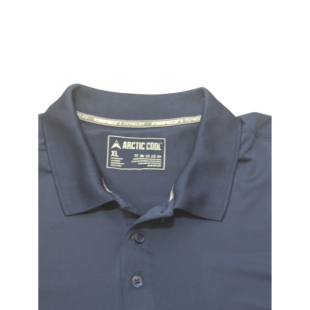 Arctic Cool Mens Xl Blue Pole Shirt Hydrofreeze Technology Golf Athletic‎